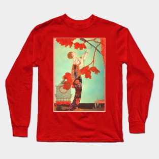 Art Deco 1920s Vintage Lady Long Sleeve T-Shirt